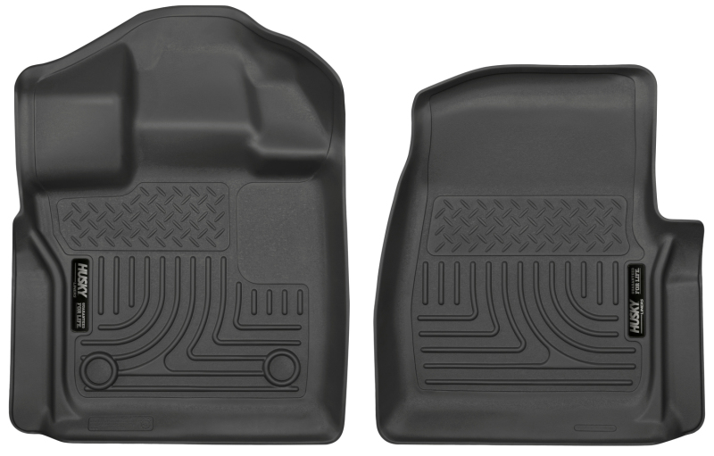 Ford F-150 Floor Liners - Front - Husky Liners - WeatherBeater - Black - `15-`23